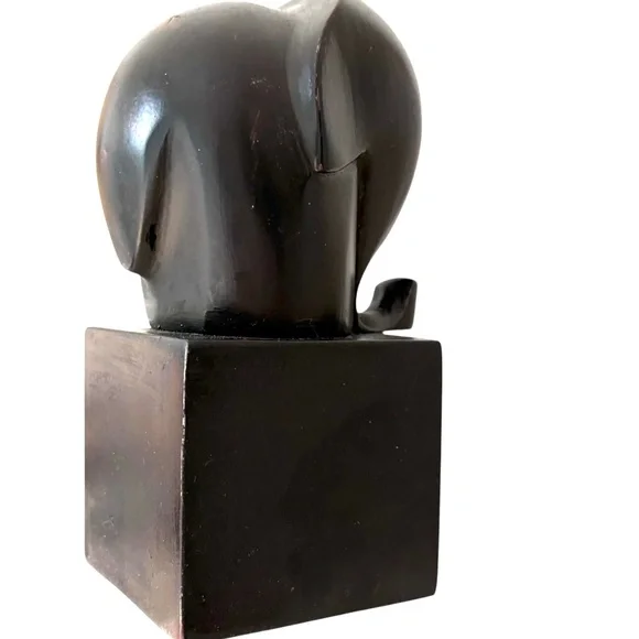 elephant WEST ELM figure black mid-century abstract 3x6.5 Ferdinand Parpan - Picture 2 of 13